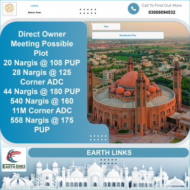 10 Marla Residential Plot for Sale in Bahria Town, Lahore - (BP-351617)