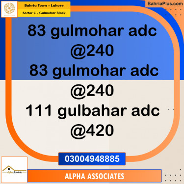 Residential Plot for Sale in Sector C - Gulmohar Block -  Bahria Town, Lahore - (BP-351713)
