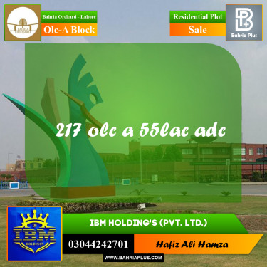 5 Marla Residential Plot for Sale in OLC-A Block -  Bahria Orchard, Lahore - (BP-351765)