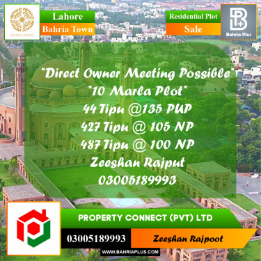Residential Plot for Sale in Bahria Town, Lahore - (BP-351800)