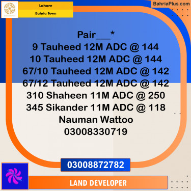12 Marla Residential Plot for Sale in Bahria Town, Lahore - (BP-351862)
