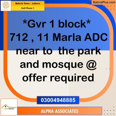 Residential Plot for Sale in Golf Phase 1 -  Bahria Town, Lahore - (BP-351998)