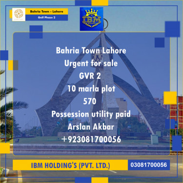10 Marla Residential Plot for Sale in Golf Phase 2 -  Bahria Town, Lahore - (BP-352027)