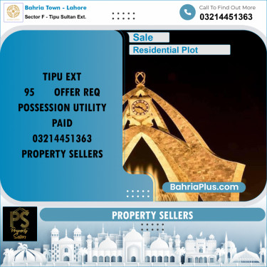 5 Marla Residential Plot for Sale in Sector F - Tipu Sultan Ext. -  Bahria Town, Lahore - (BP-352158)