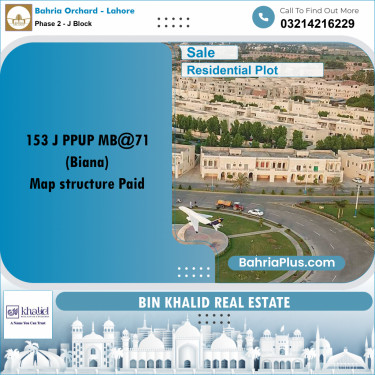 8 Marla Residential Plot for Sale in Phase 2 - J Block -  Bahria Orchard, Lahore - (BP-352167)