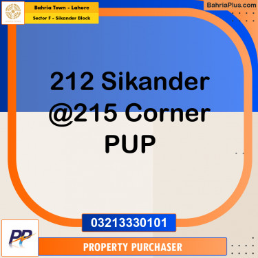 1 Kanal Residential Plot for Sale in Sector F - Sikander Block -  Bahria Town, Lahore - (BP-352212)