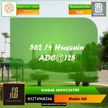 10 Marla Residential Plot for Sale in Sector C - Nargis/Hussain Block -  Bahria Town, Lahore - (BP-352222)