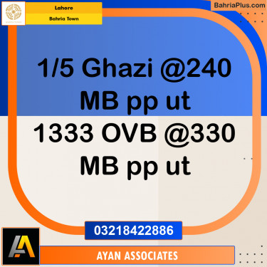 1 Kanal Residential Plot for Sale in Bahria Town, Lahore - (BP-352318)