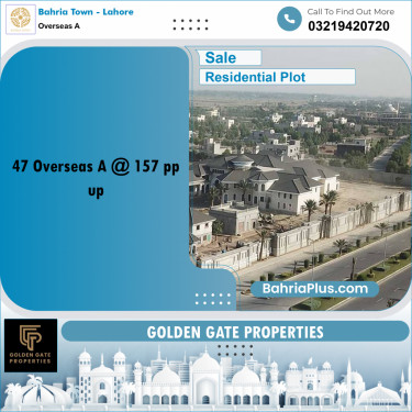 10 Marla Residential Plot for Sale in Overseas A -  Bahria Town, Lahore - (BP-352472)