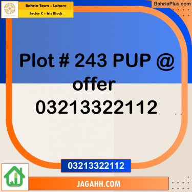 7 Marla Residential Plot for Sale in Sector C - Iris Block -  Bahria Town, Lahore - (BP-352483)