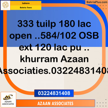 10 Marla Residential Plot for Sale in Bahria Town, Lahore - (BP-352503)