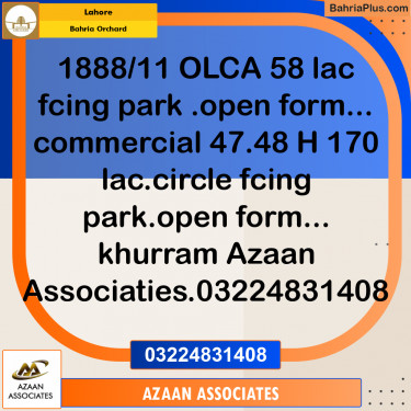 5 Marla Residential Plot for Sale in Bahria Orchard, Lahore - (BP-352505)