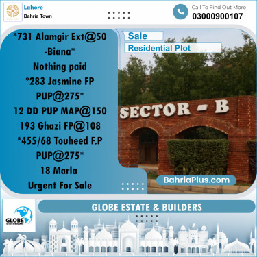 Residential Plot for Sale in Bahria Town, Lahore - (BP-352535)