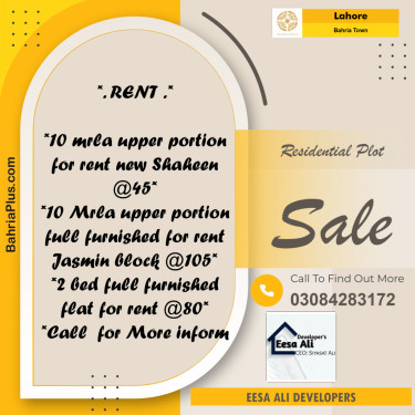 Residential Plot for Sale in Bahria Town, Lahore - (BP-352563)