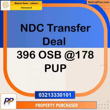 10 Marla Residential Plot for Sale in Overseas B -  Bahria Town, Lahore - (BP-352590)