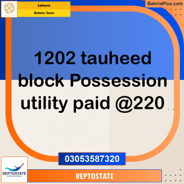 Residential Plot for Sale in Bahria Town, Lahore - (BP-352752)