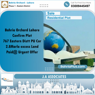 5 Marla Residential Plot for Sale in Phase 1 - Eastern District -  Bahria Orchard, Lahore - (BP-352845)