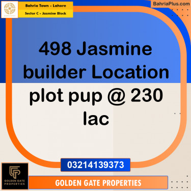 10 Marla Residential Plot for Sale in Sector C - Jasmine Block -  Bahria Town, Lahore - (BP-352852)