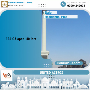 5 Marla Residential Plot for Sale in Phase 4 - G7 Block -  Bahria Orchard, Lahore - (BP-352963)