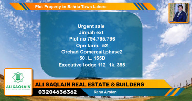 Residential Plot for Sale in Bahria Town, Lahore - (BP-35306)