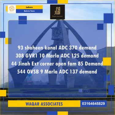 Residential Plot for Sale in Bahria Town, Lahore - (BP-353096)