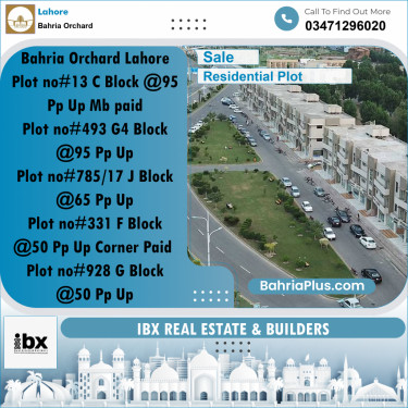 8 Marla Residential Plot for Sale in Bahria Orchard, Lahore - (BP-353169)