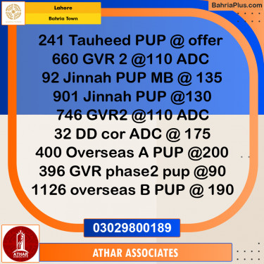 Residential Plot for Sale in Bahria Town, Lahore - (BP-353211)
