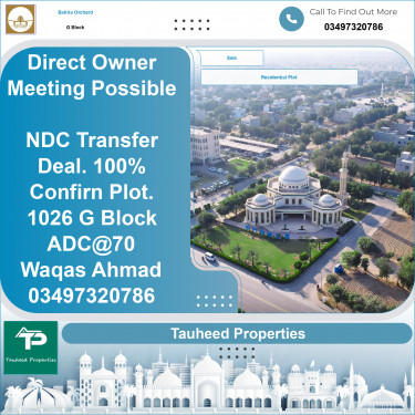 8 Marla Residential Plot for Sale in Phase 2 - G Block -  Bahria Orchard, Lahore - (BP-353336)