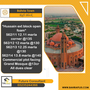 5 Marla Residential Plot for Sale in Sector E - Rafi Block -  Bahria Town, Lahore - (BP-353362)