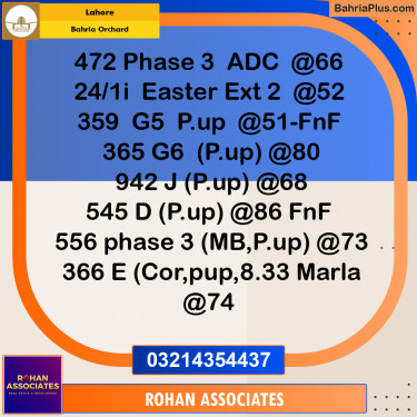 Residential Plot for Sale in Bahria Orchard, Lahore - (BP-353372)