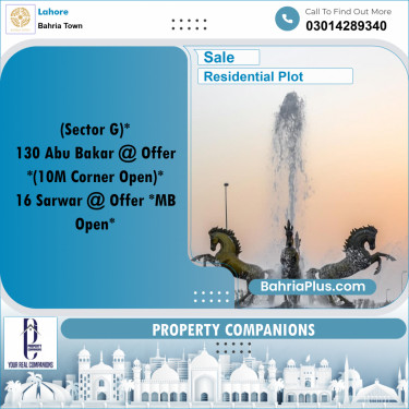 Residential Plot for Sale in Bahria Town, Lahore - (BP-353384)