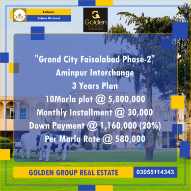10 Marla Residential Plot for Sale in Bahria Orchard, Lahore - (BP-353451)