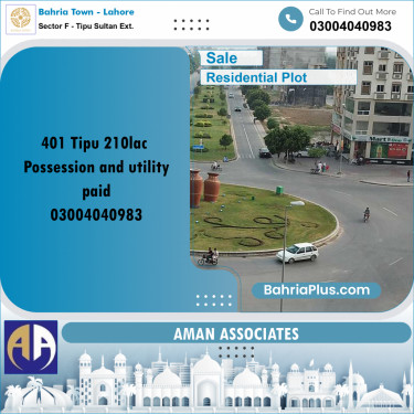 Residential Plot for Sale in Sector F - Tipu Sultan Ext. -  Bahria Town, Lahore - (BP-353630)