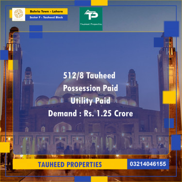 10 Marla Residential Plot for Sale in Sector F - Tauheed Block -  Bahria Town, Lahore - (BP-353693)