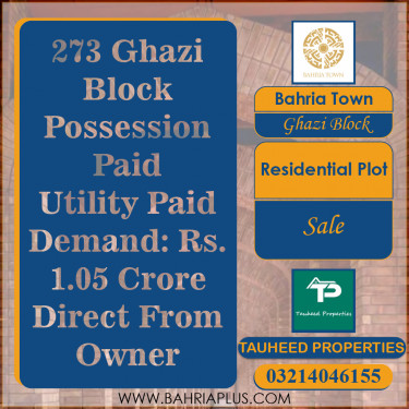 10 Marla Residential Plot for Sale in Sector F - Ghazi Block -  Bahria Town, Lahore - (BP-353697)