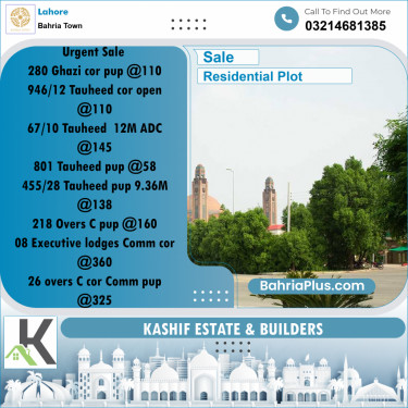 Residential Plot for Sale in Bahria Town, Lahore - (BP-353767)