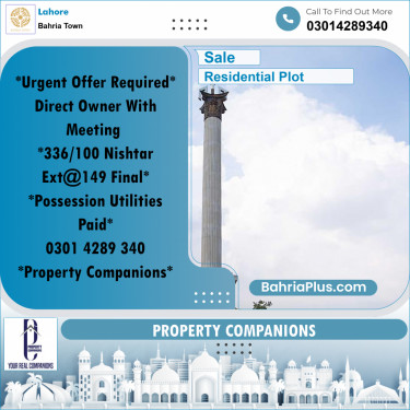 Residential Plot for Sale in Bahria Town, Lahore - (BP-353776)