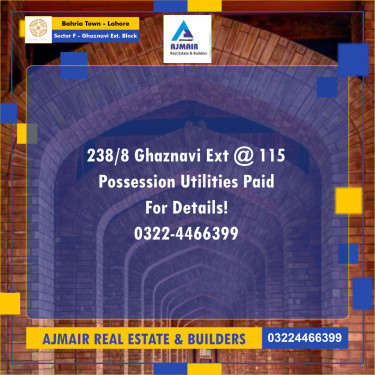 10 Marla Residential Plot for Sale in Sector F - Ghaznavi Ext. Block -  Bahria Town, Lahore - (BP-353808)