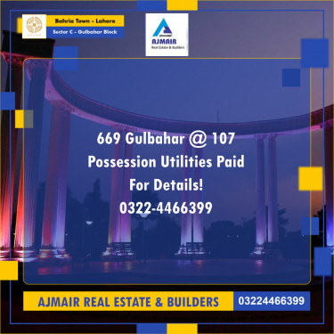 10 Marla Residential Plot for Sale in Sector C - Gulbahar Block -  Bahria Town, Lahore - (BP-353929)