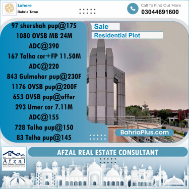 Residential Plot for Sale in Bahria Town, Lahore - (BP-353995)