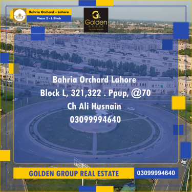 5 Marla Residential Plot for Sale in Phase 2 - L Block -  Bahria Orchard, Lahore - (BP-354039)