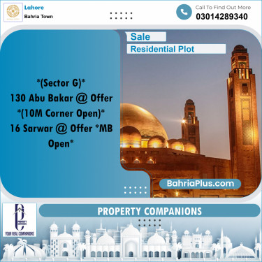 Residential Plot for Sale in Bahria Town, Lahore - (BP-354091)