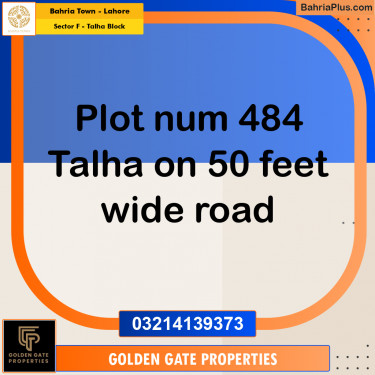 10 Marla Residential Plot for Sale in Sector F - Talha Block -  Bahria Town, Lahore - (BP-354114)