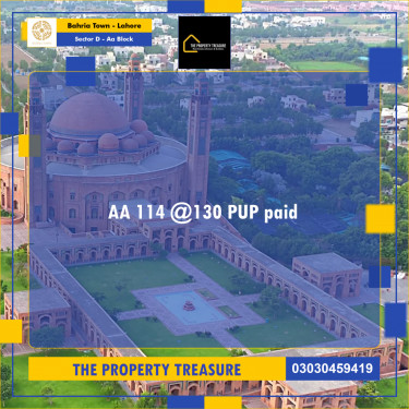 5 Marla Residential Plot for Sale in Sector D - AA Block -  Bahria Town, Lahore - (BP-354171)