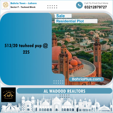 1 Kanal Residential Plot for Sale in Sector F - Tauheed Block -  Bahria Town, Lahore - (BP-354181)
