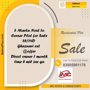 Residential Plot for Sale in Bahria Town, Lahore - (BP-354186)