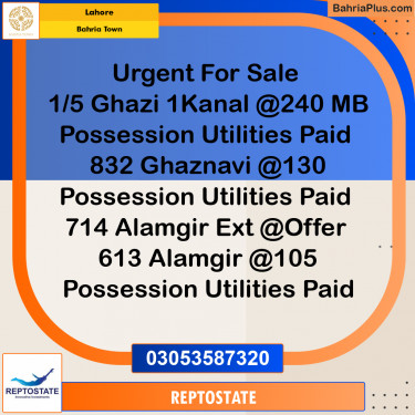 Residential Plot for Sale in Bahria Town, Lahore - (BP-354235)