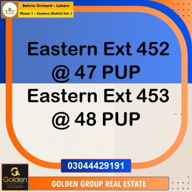 5 Marla Residential Plot for Sale in Phase 1 - Eastern District Ext. I -  Bahria Orchard, Lahore - (BP-354271)