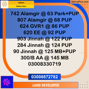 Residential Plot for Sale in Bahria Town, Lahore - (BP-354304)
