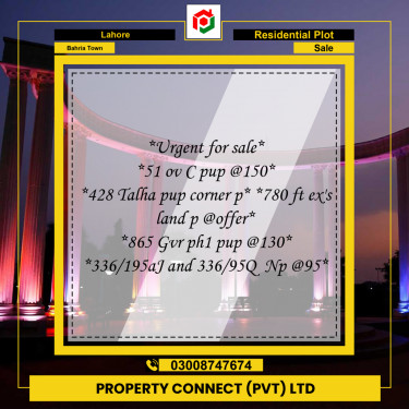 Residential Plot for Sale in Bahria Town, Lahore - (BP-354319)